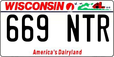 WI license plate 669NTR