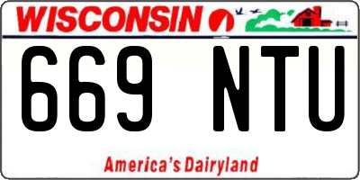 WI license plate 669NTU