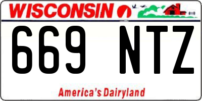 WI license plate 669NTZ