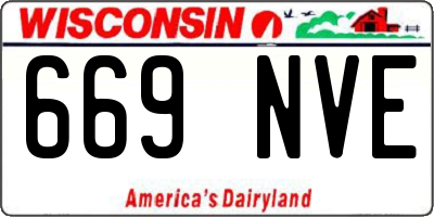 WI license plate 669NVE