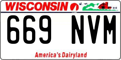 WI license plate 669NVM