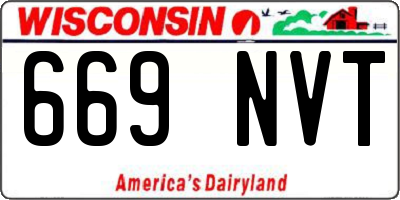 WI license plate 669NVT