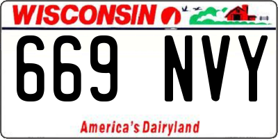 WI license plate 669NVY