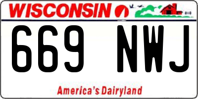 WI license plate 669NWJ