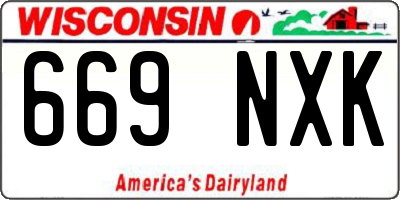 WI license plate 669NXK