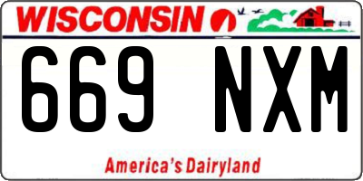 WI license plate 669NXM