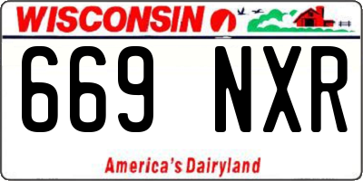 WI license plate 669NXR