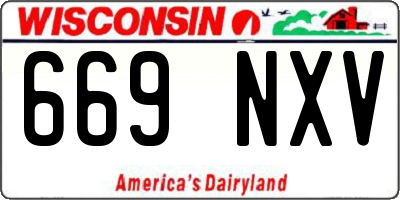 WI license plate 669NXV