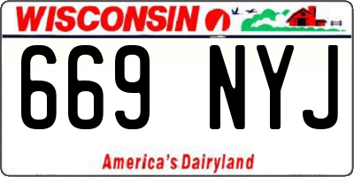 WI license plate 669NYJ