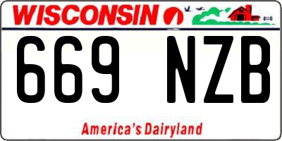 WI license plate 669NZB