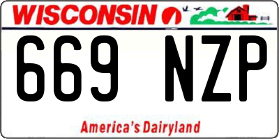 WI license plate 669NZP