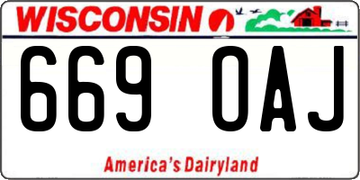WI license plate 669OAJ
