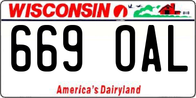 WI license plate 669OAL