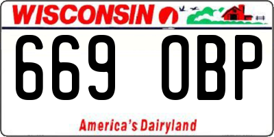 WI license plate 669OBP