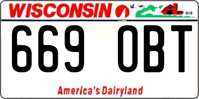 WI license plate 669OBT