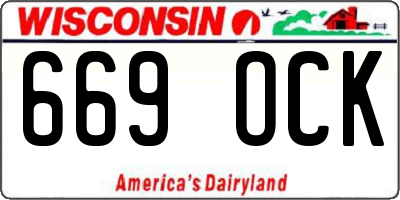 WI license plate 669OCK