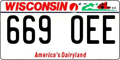 WI license plate 669OEE
