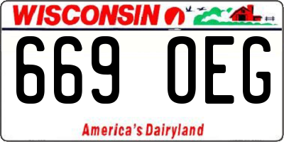 WI license plate 669OEG