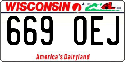 WI license plate 669OEJ