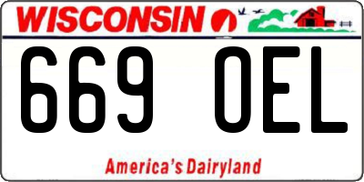 WI license plate 669OEL