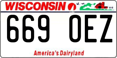 WI license plate 669OEZ