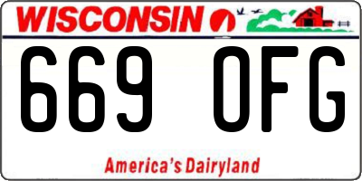 WI license plate 669OFG