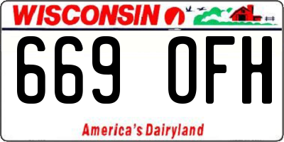 WI license plate 669OFH