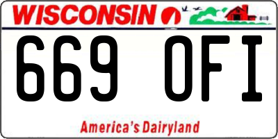 WI license plate 669OFI