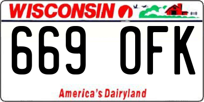 WI license plate 669OFK