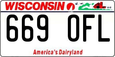 WI license plate 669OFL