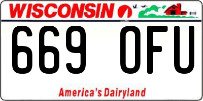 WI license plate 669OFU