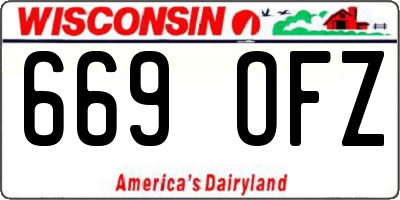 WI license plate 669OFZ