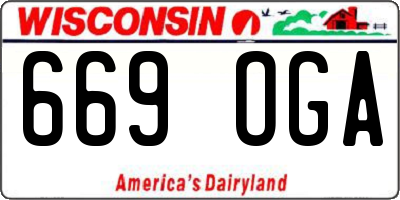 WI license plate 669OGA