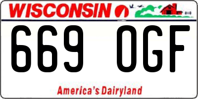 WI license plate 669OGF
