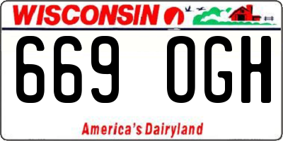 WI license plate 669OGH