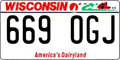 WI license plate 669OGJ