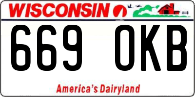 WI license plate 669OKB