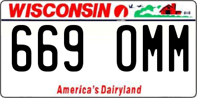 WI license plate 669OMM