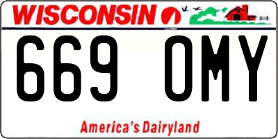 WI license plate 669OMY