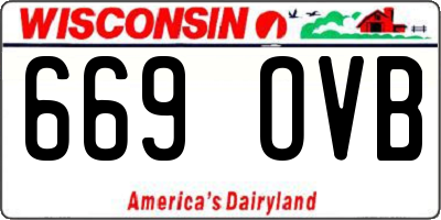 WI license plate 669OVB