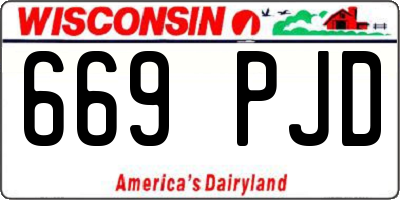 WI license plate 669PJD