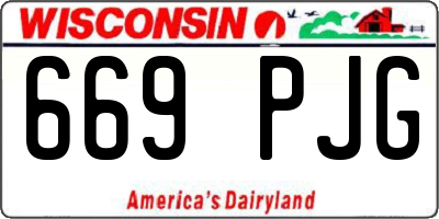WI license plate 669PJG