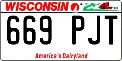 WI license plate 669PJT