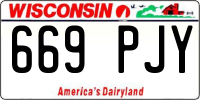 WI license plate 669PJY