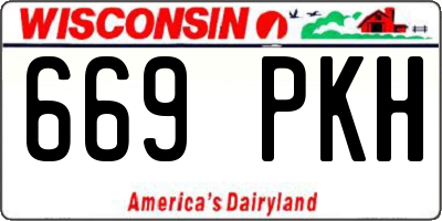 WI license plate 669PKH