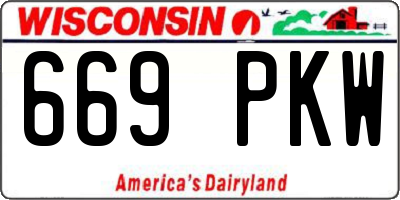 WI license plate 669PKW