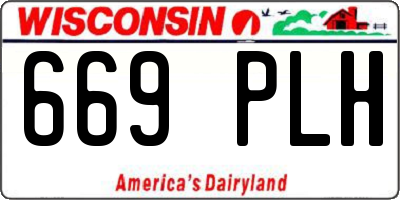 WI license plate 669PLH