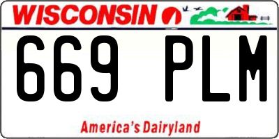 WI license plate 669PLM