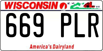 WI license plate 669PLR