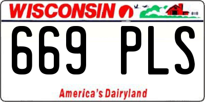 WI license plate 669PLS